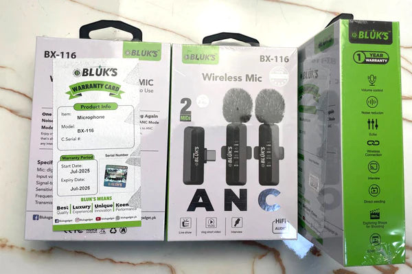 BX-116 Double Mic ANC with IPhone & Type C Connector