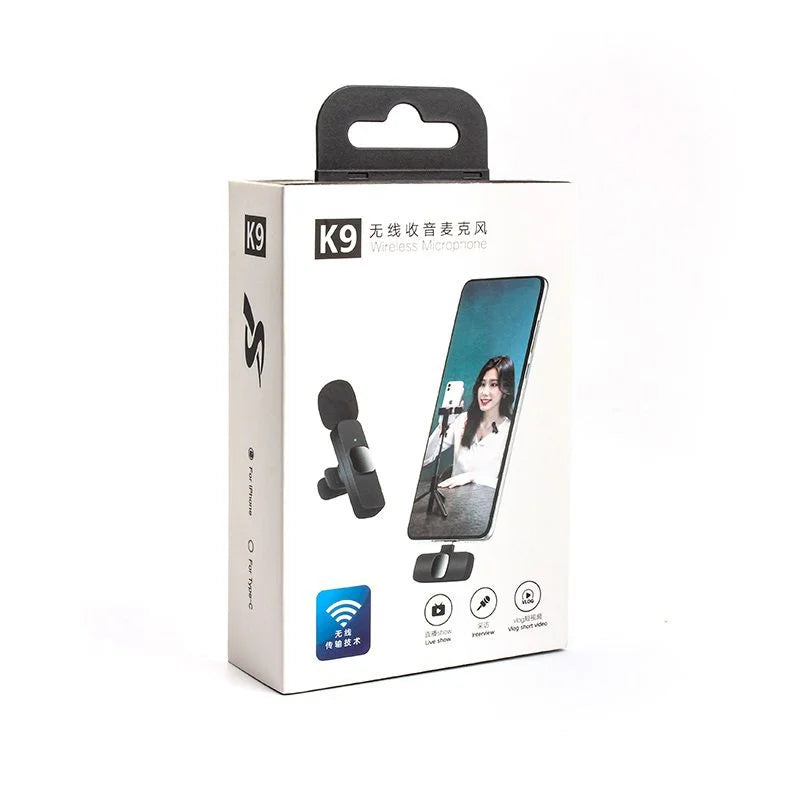 K9 Wireless Collar Mic iPhone/Android & Type C Supported Wireless Microphone